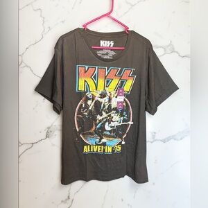 Kiss Band Tee - Black with Vibrant Graphic